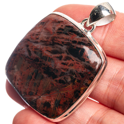 Mahogany Obsidian 925 Sterling Silver Pendant 1 3/4"