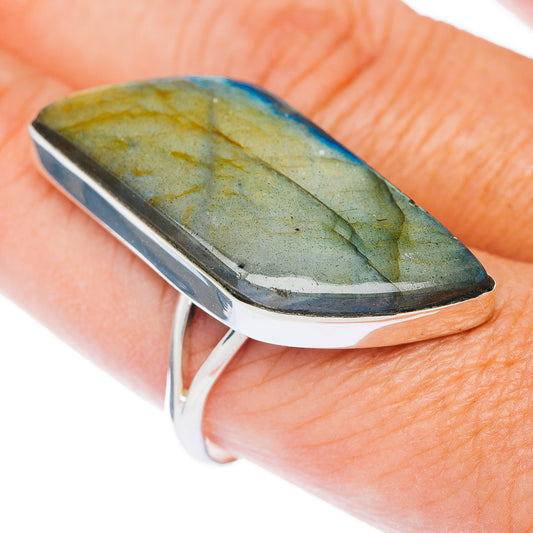 Large Premium Spectrolite Ring Size 10.25 (.925 Sterling Silver)