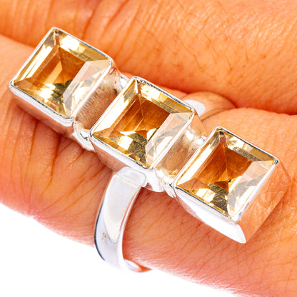 Large Faceted Citrine Ring Size 10 (925 Sterling Silver) R144498