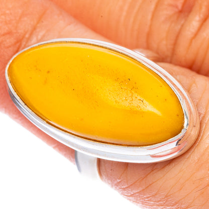 Amber Ring Size 6 (925 Sterling Silver) R1367