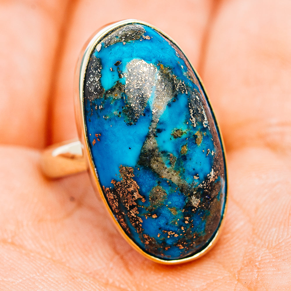 Persian Turquoise Ring Size 7.75 (German Silver)
