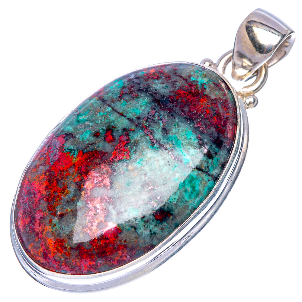 Oval Sonora sunrise stone pendant, 925 sterling silver bezel and loop bail