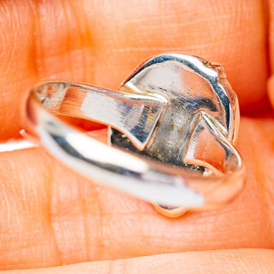 Southwestern Style Cotton Candy Dahlia Turquoise Ring Size 7.75 (.925 Sterling Silver)