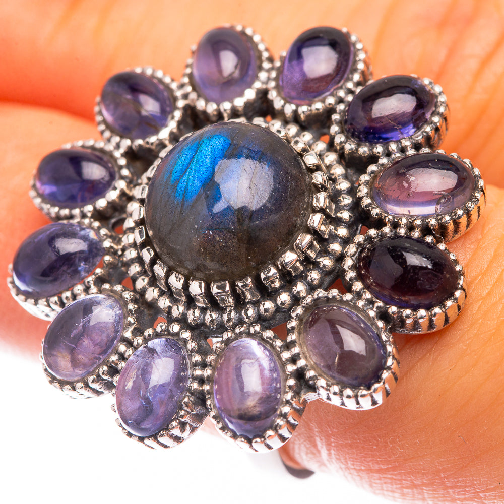 Large Labradorite, Tanzanite Ring Size 6.25 (925 Sterling Silver) R141391
