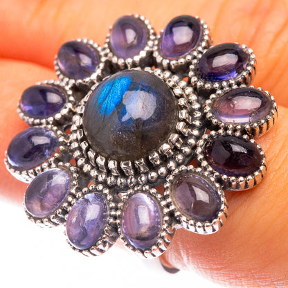 Large Labradorite, Tanzanite Ring Size 6.25 (925 Sterling Silver) R141391