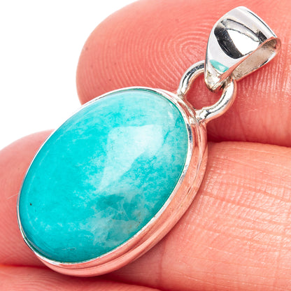 Amazonite Pendant 1 1/8" (925 Sterling Silver) P41756