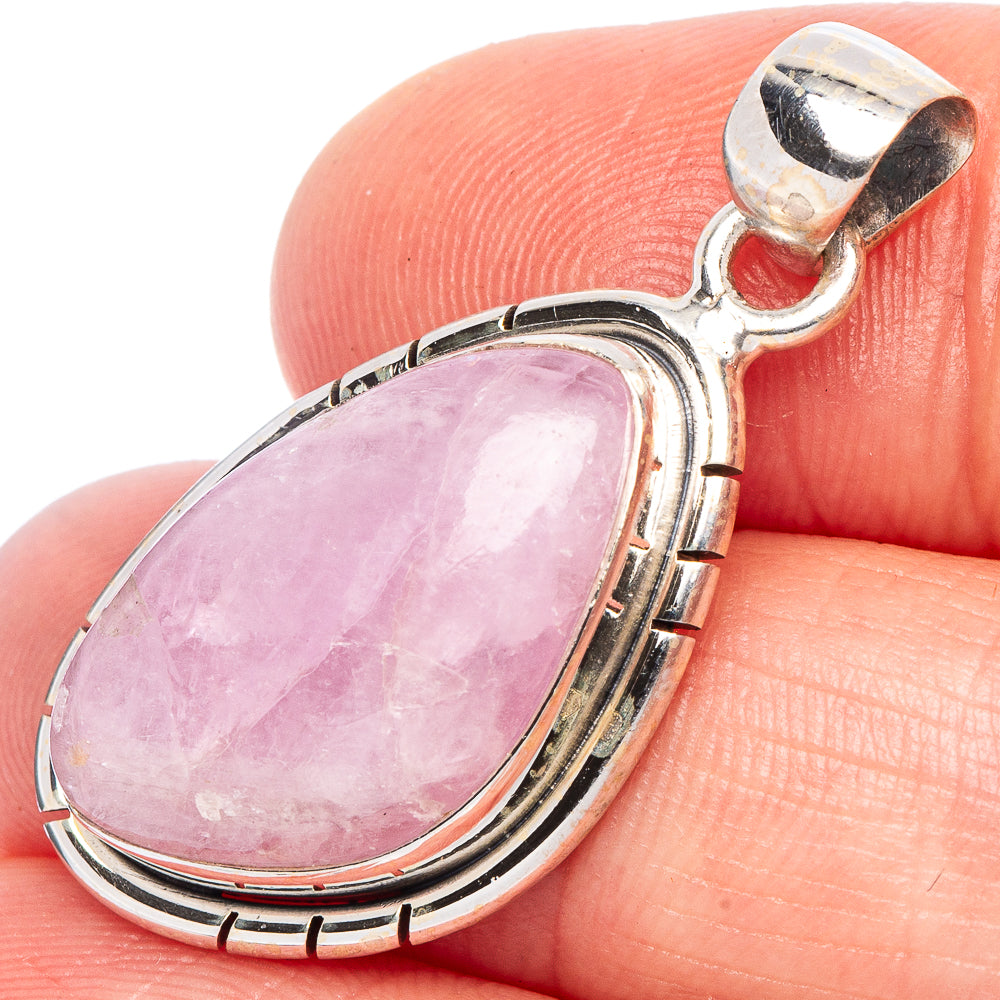 Rare Kunzite Pendant 1 3/8" (925 Sterling Silver) P44302