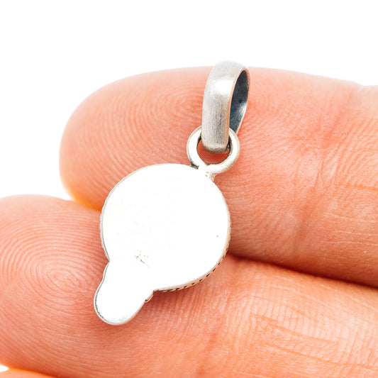 Sterling silver pendant back, smooth round disc with irregular cutout silhouette