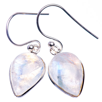 Rainbow Moonstone Dainty Earrings 1 1/4" (925 Sterling Silver) E432514
