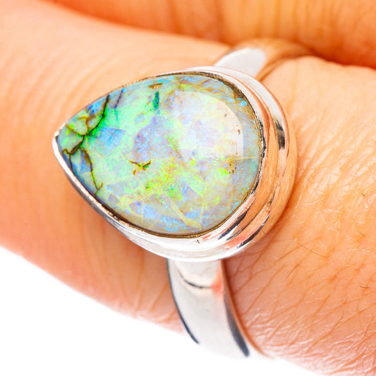 Rare Sterling Opal Ring Size 8 (925 Sterling Silver) R4413