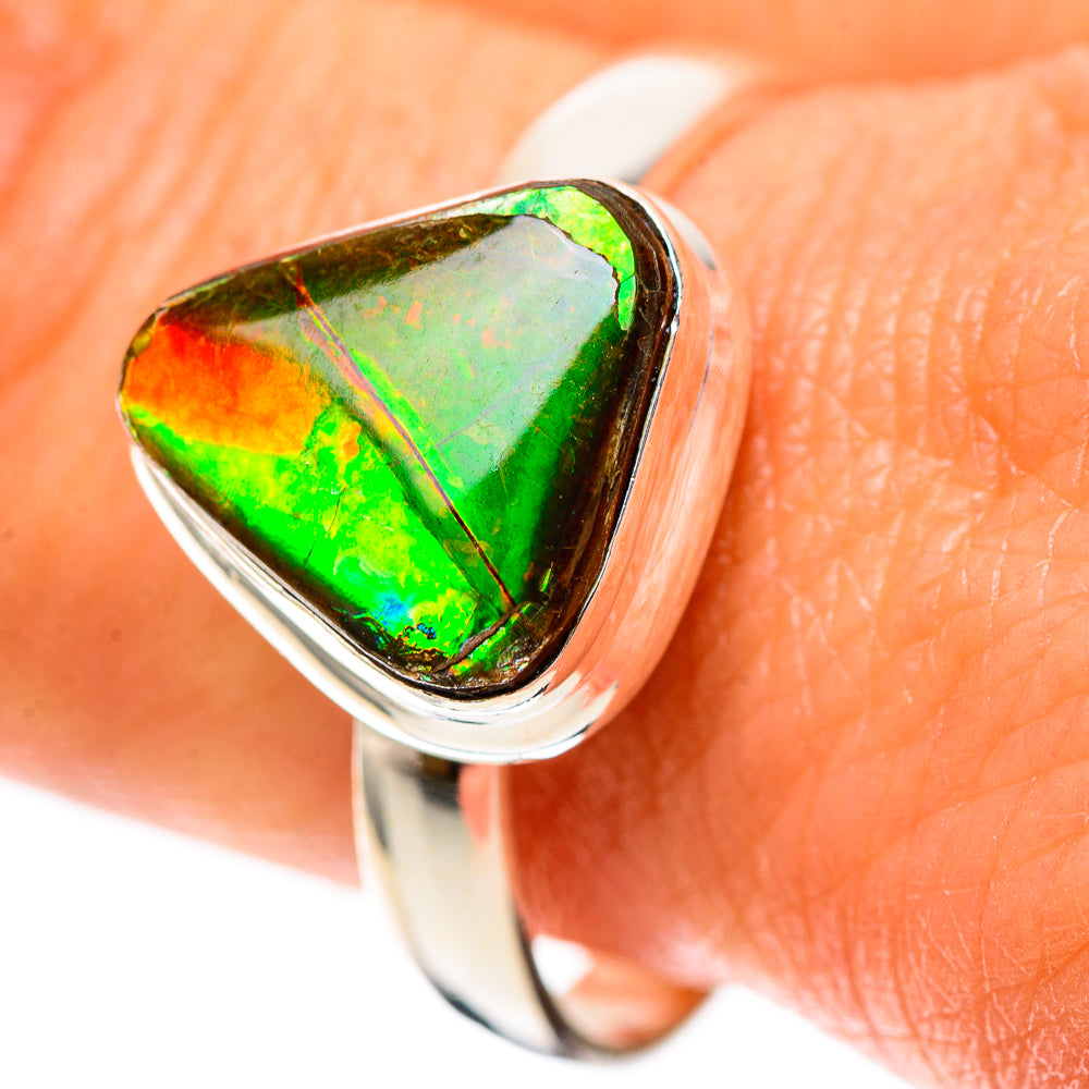 Canadian Ammolite Ring Size 10.75 (925 Sterling Silver) RING138574