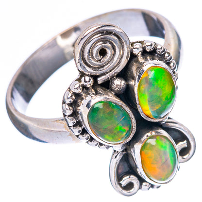 Rare Ethiopian Opal Ring Size 7.5 (925 Sterling Silver) R4332