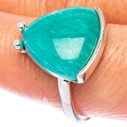 Premium Amazonite 925 Sterling Silver Ring Size 9 (925 Sterling Silver) R2682