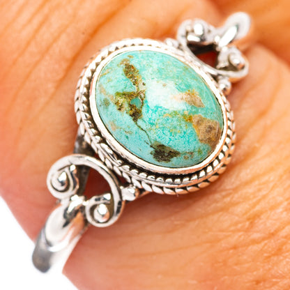 Dainty Mojave Turquoise Ring Size 9 (.925 Sterling Silver)