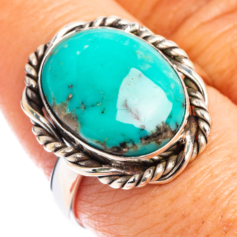 Rare Kingman Turquoise Ring Size 8.75 (.925 Sterling Silver)