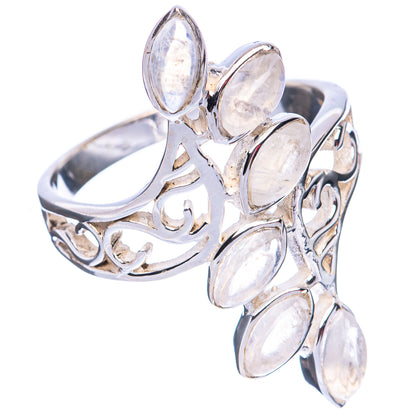 Rainbow Moonstone Ring Size 8 (925 Sterling Silver) R2807
