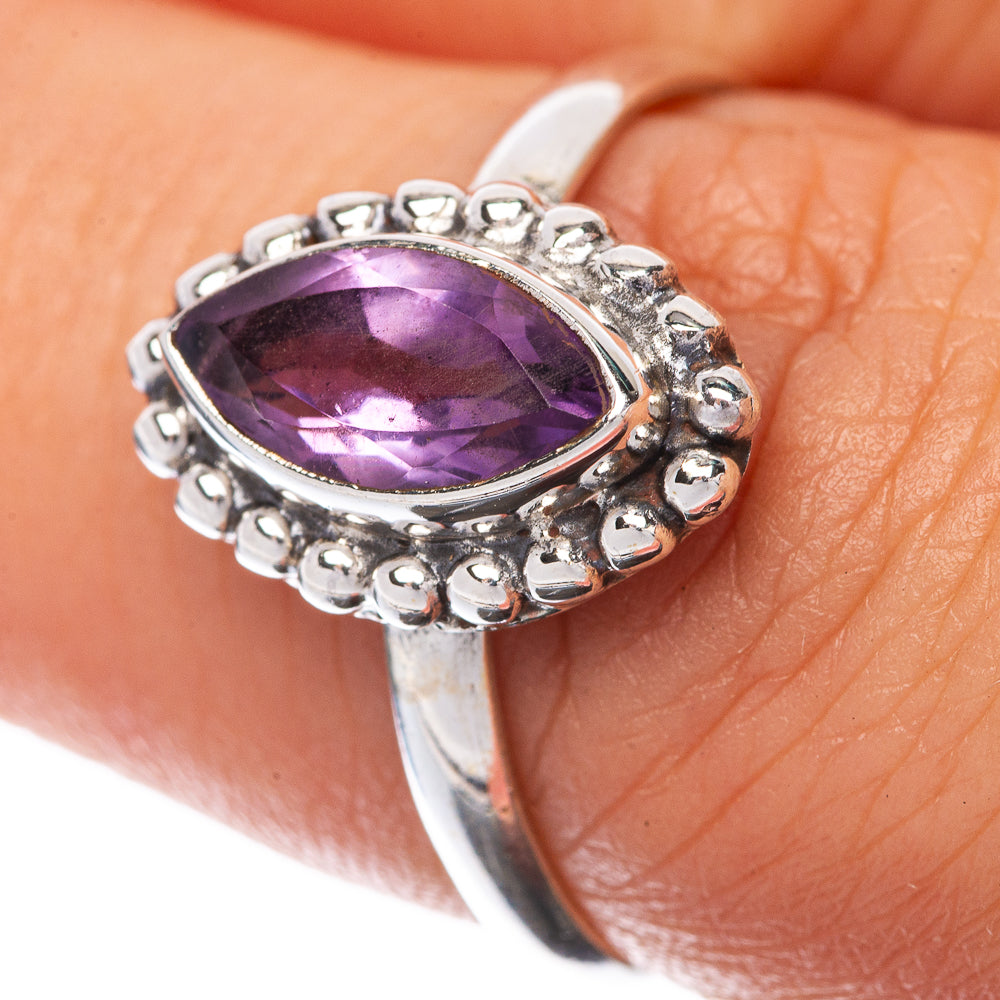 Faceted Amethyst Dainty Ring Size 7.5 (925 Sterling Silver) R145190