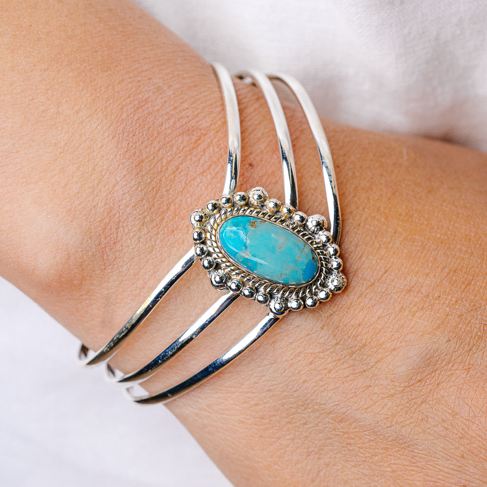 Turquoise Bracelets Adjustable (925 Sterling Silver) B90402