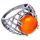 Large Carnelian Ring Size 8.75 (925 Sterling Silver) R146454