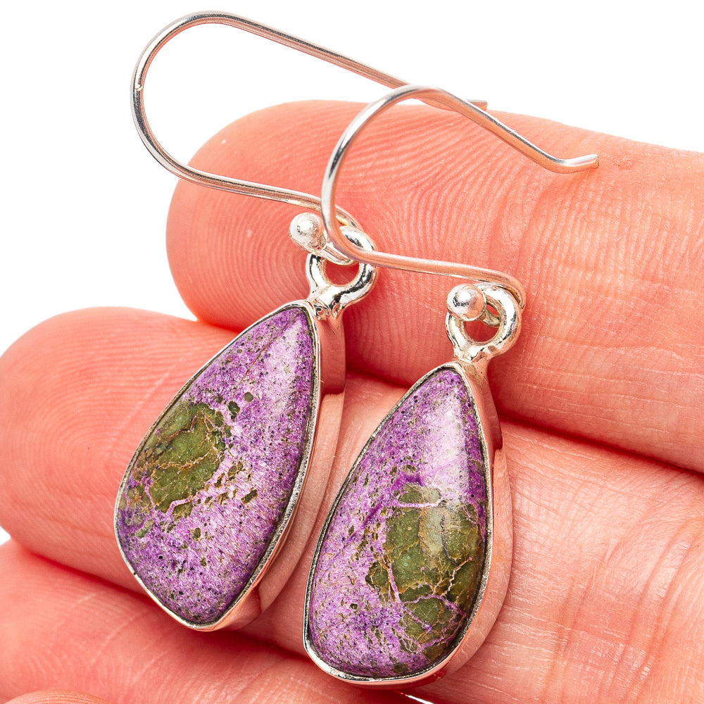 Stichtite Earrings 1 1/2" (.925 Sterling Silver)