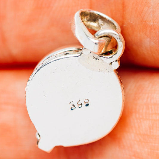 Purple Mojave Turquoise Poison Pendant 1" (.925 Sterling Silver)