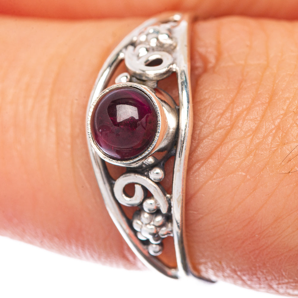 Garnet Dainty Ring Size 7.5 (925 Sterling Silver) R145270