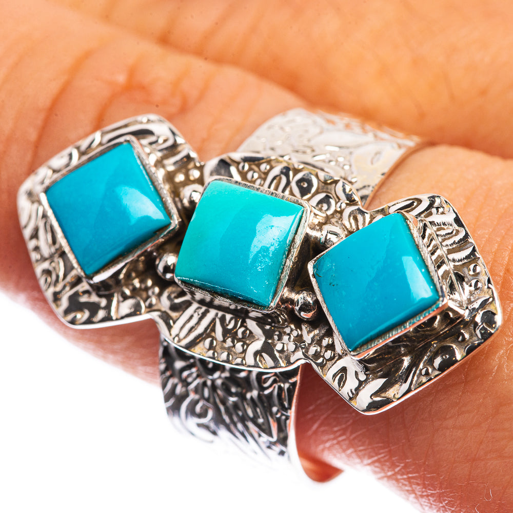 Sleeping Beauty Turquoise 925 Sterling Silver Ring Size 10
