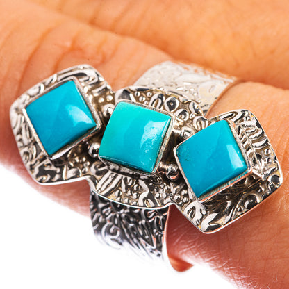 Sleeping Beauty Turquoise 925 Sterling Silver Ring Size 10