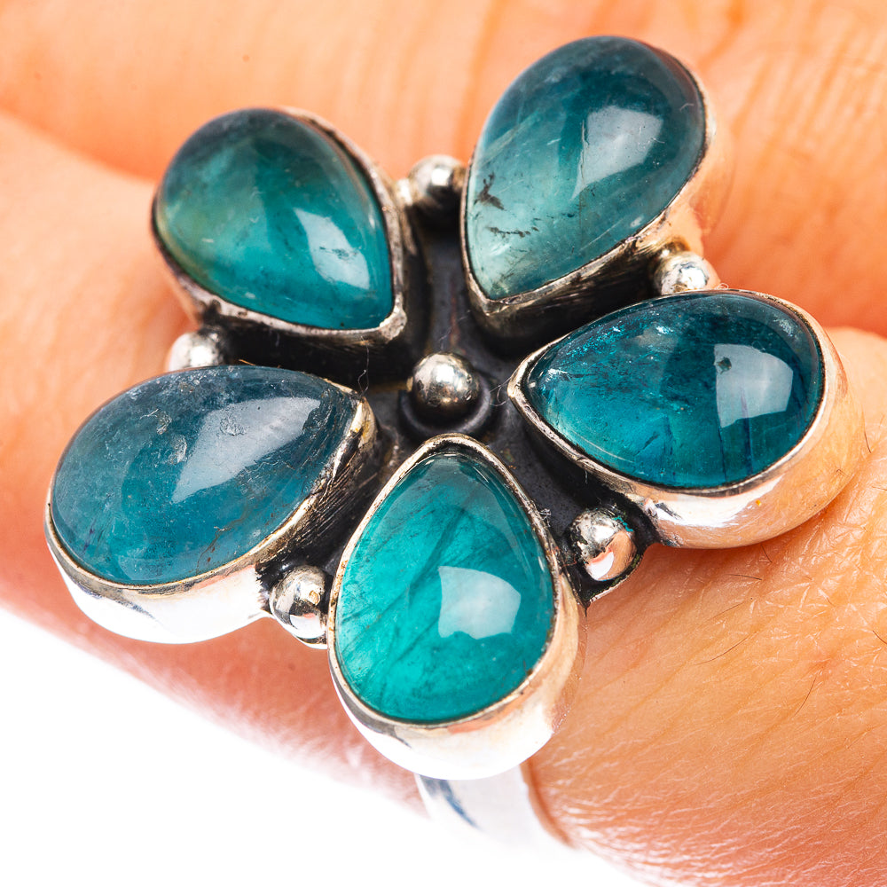 Blue Fluorite Ring Size 7 (925 Sterling Silver) R143119
