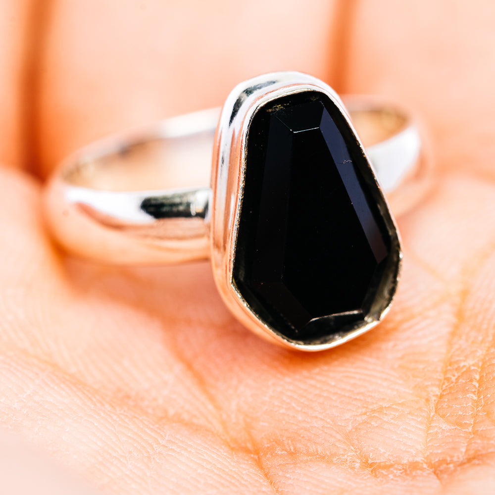 Black Onyx Ring Size 8 (.925 Sterling Silver)