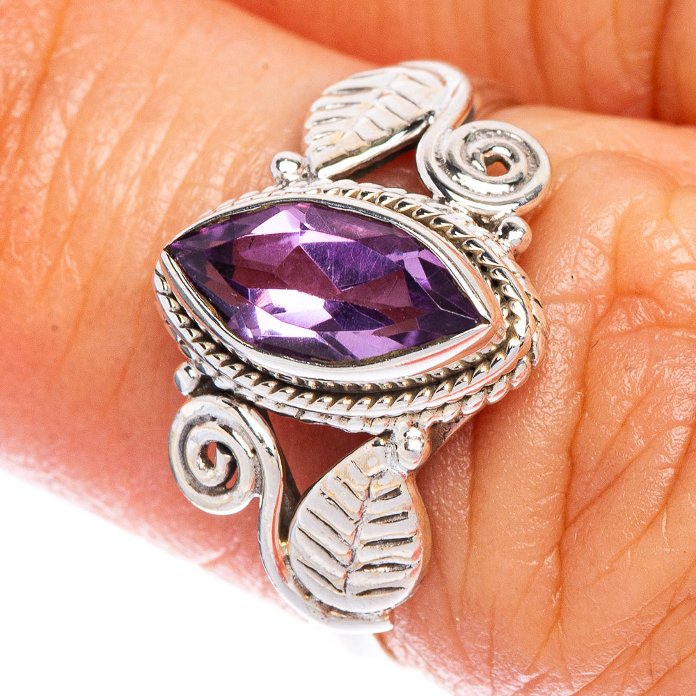 Faceted Amethyst Dainty Ring Size 5.75 (925 Sterling Silver) R147209