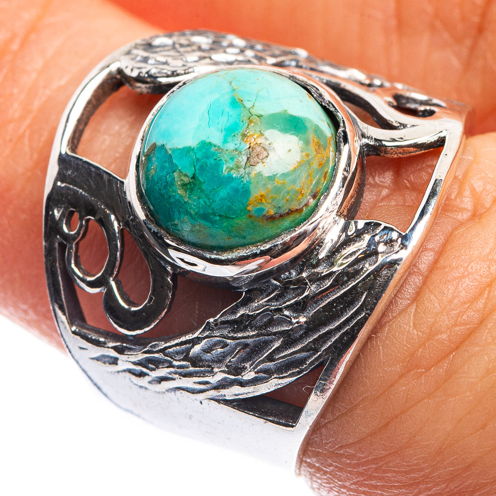 Blue Copper Composite Turquoise Ring Size 5.75 (925 Sterling Silver) R144141