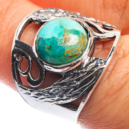 Blue Copper Composite Turquoise Ring Size 5.75 (925 Sterling Silver) R144141