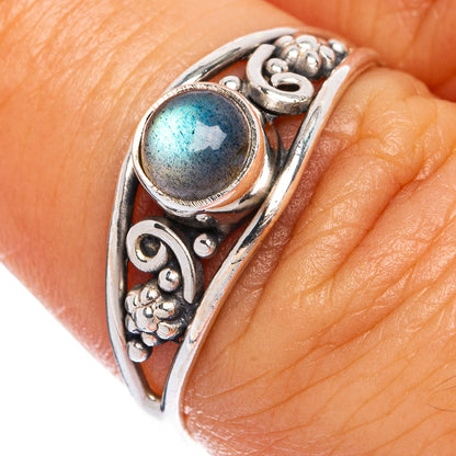 Labradorite Dainty Ring Size 7 (925 Sterling Silver) R145466