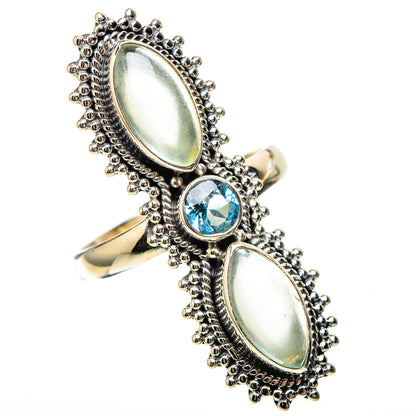 Large Natural Aquamarine, Blue Topaz Ring Size 9 (925 Sterling Silver) RING138024