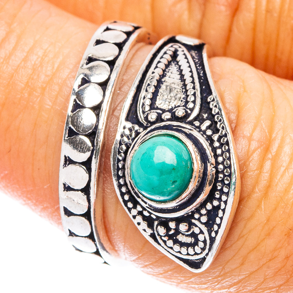 Turquoise Dainty Ring Size 6 Adjustable (925 Sterling Silver) R5215