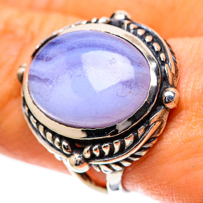 Blue Lace Agate 925 Sterling Silver Ring Size 8.5 (925 Sterling Silver) RING139405