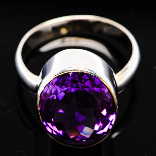 Premium Brazilian Amethyst Ring Size 5 Adjustable (.925 Sterling Silver)