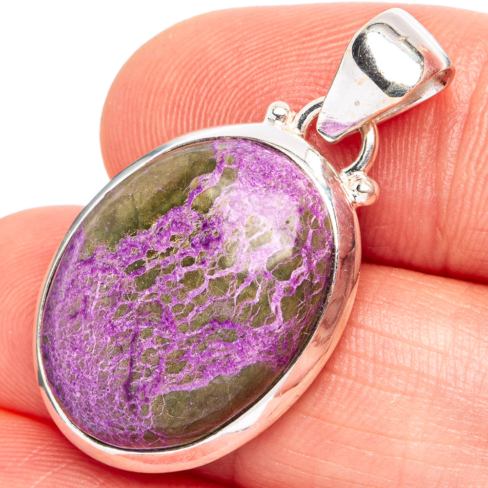 Stichtite Pendant 1 1/4" (.925 Sterling Silver)
