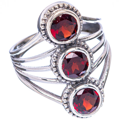 Garnet Ring Size 8.5 (925 Sterling Silver) R3119