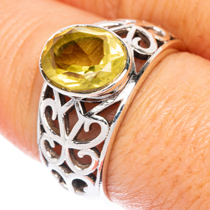 Faceted Citrine Ring Size 8 (925 Sterling Silver) R1483