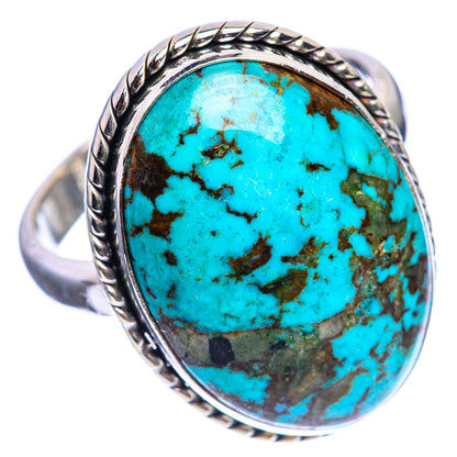 Large Tibetan Turquoise Ring Size 11.25 (925 Sterling Silver) R143029