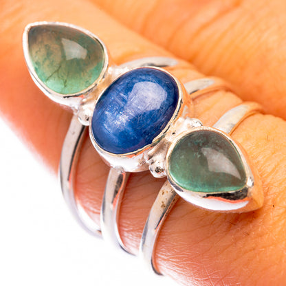 Kyanite, Blue Fluorite Ring Size 8.25 (925 Sterling Silver) R140711