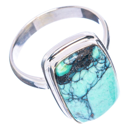 Black Bridge Variscite Ring Size 8.75 (.925 Sterling Silver)