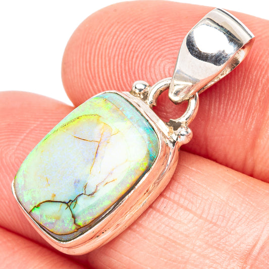 Rare Sterling Opal Pendant 1 1/8" (925 Sterling Silver) P42905