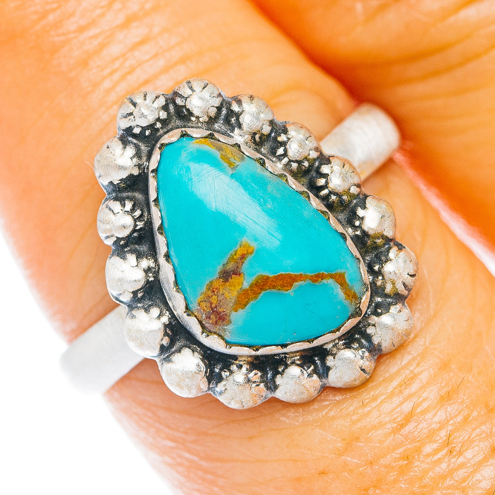Santa Maria Turquoise Ring Size 8 (.925 Sterling Silver)
