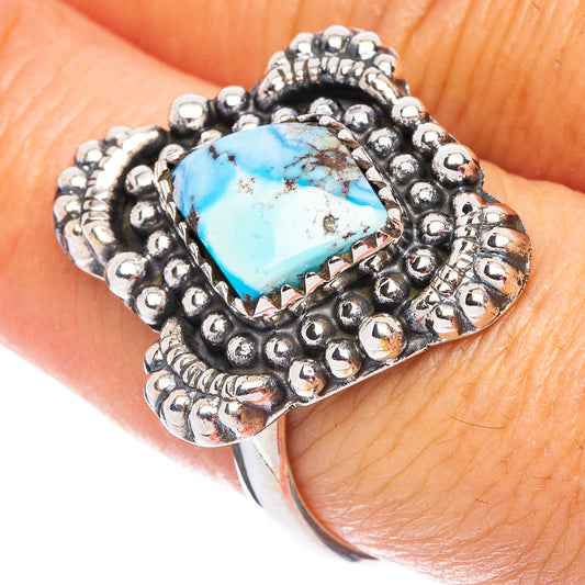 Rare Golden Hills Turquoise Ring Size 8.25 (925 Sterling Silver) R7515