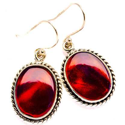 Aura Opal Earrings 1 3/8" (925 Sterling Silver) EARR432014