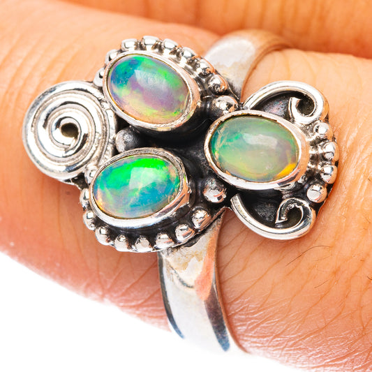 Rare Ethiopian Opal Ring Size 8.5 (925 Sterling Silver) R4370