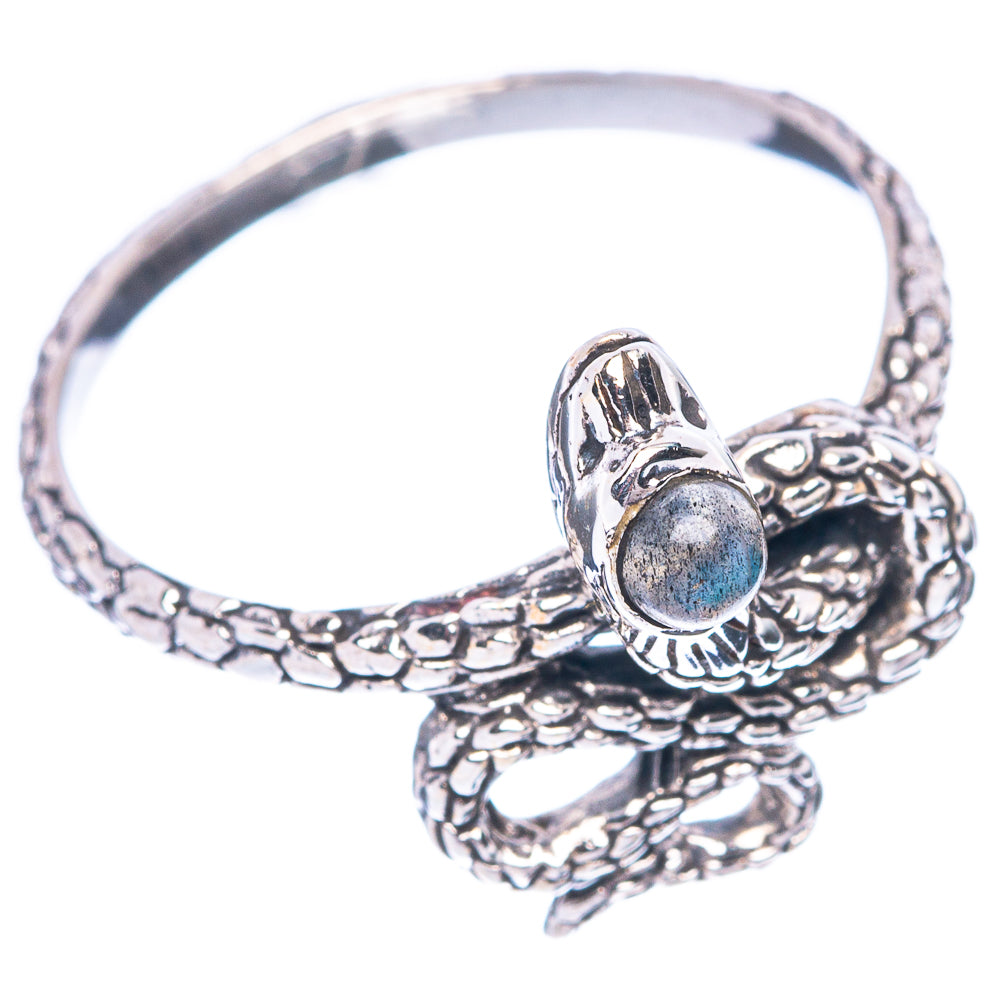 Labradorite Snake 925 Sterling Silver Ring Size 7.75 (925 Sterling Silver) R5456